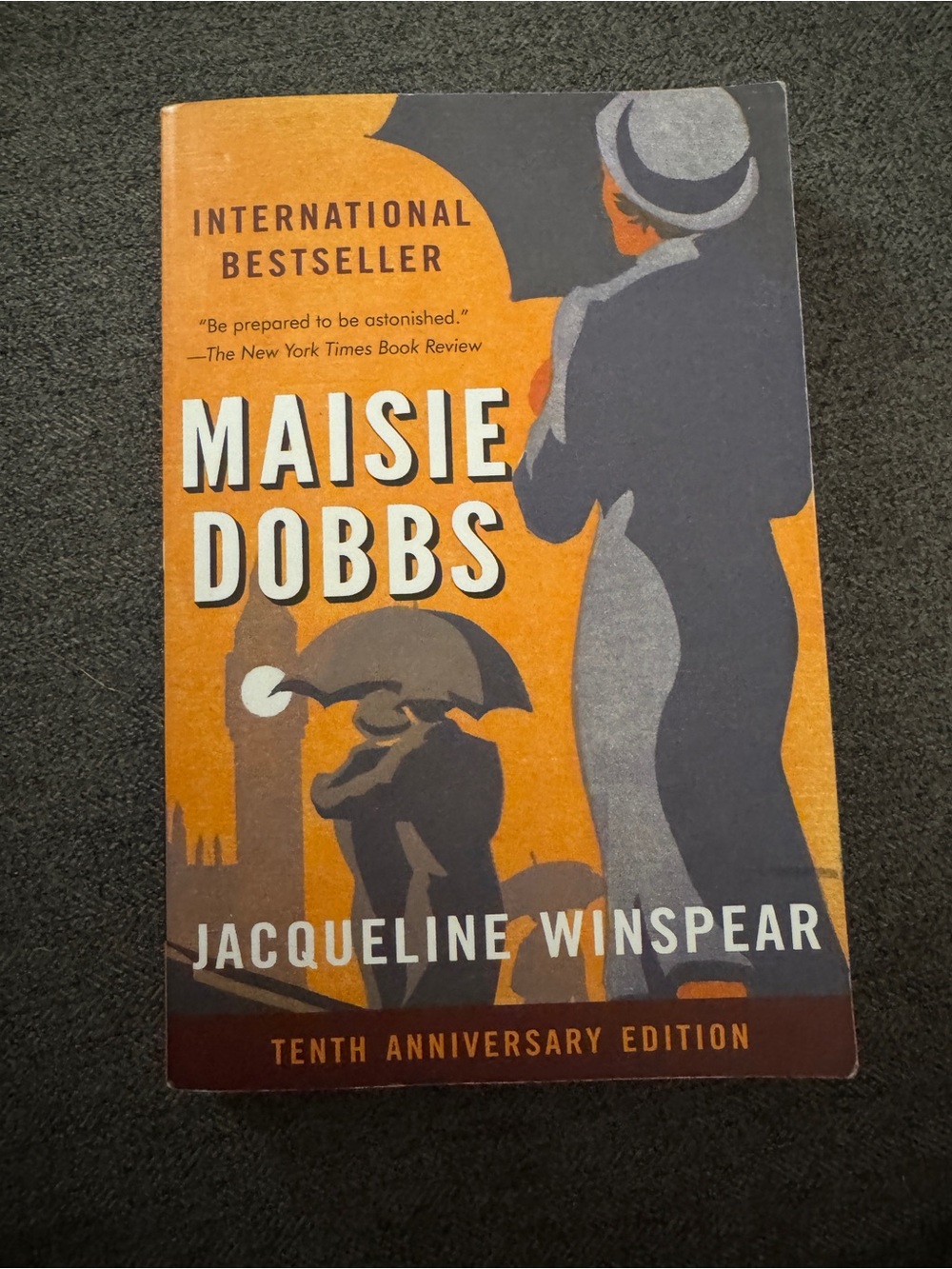 Maisie Dobbs by Jacqueline Winspear - Orange & Gray Cover